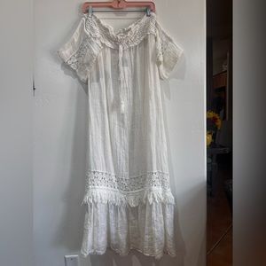 Italian Made Linen White Dress